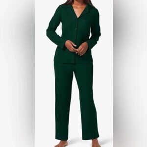 NWOT Tommy John Women’s Brushed Rib Pajama Set Green XS